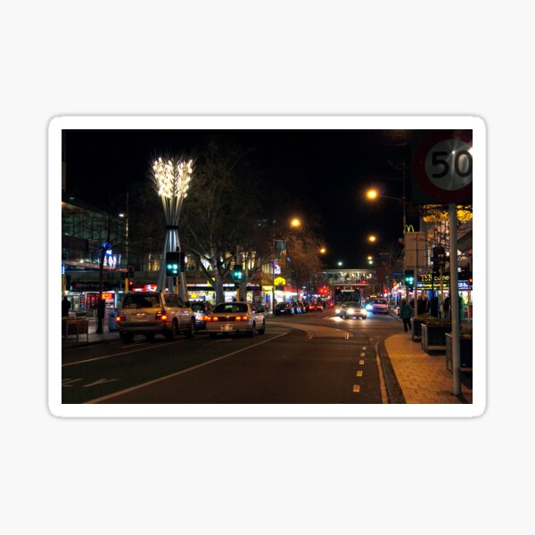 Christchurch @ night Sticker