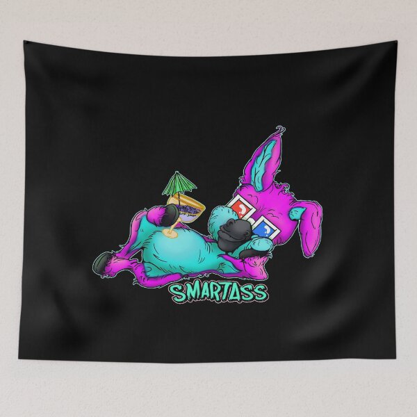 Item preview, Party Animal Donkey Cartoon - Smart Ass Pun - Purple designed and sold by iduzarts.