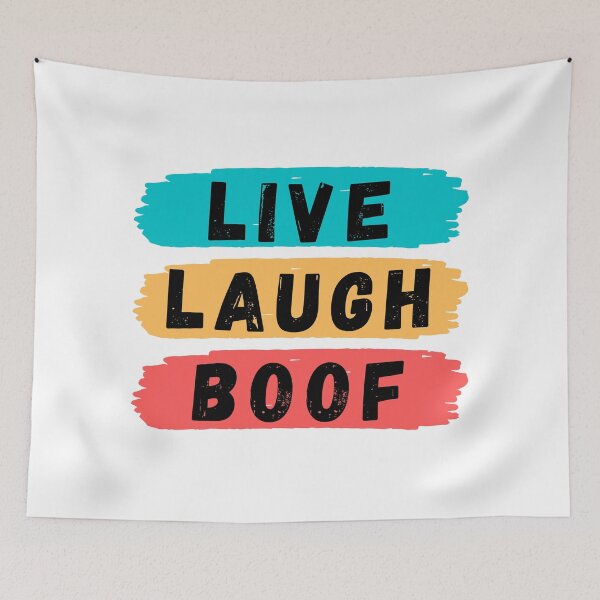Item preview, Live Laugh Boof - Colorful Retro Typography | Funny Ironic Meme designed and sold by Delandor.