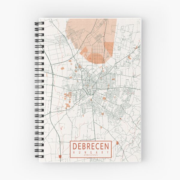 Item preview, Debrecen City Map of Hajdu-Bihar, Hungary - Bohemian designed and sold by deMAP.