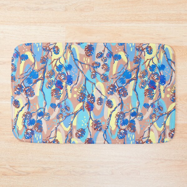 Item preview, Alder branches in early spring, hand-drawn seamless pattern, brown and blue designed and sold by Irina Ivanova.