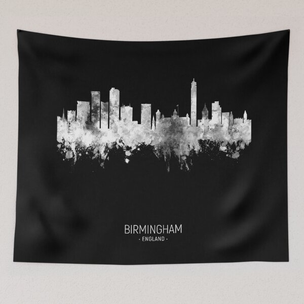 Aperçu de l'œuvre Birmingham England Skyline créée et vendue par ArtPrints.