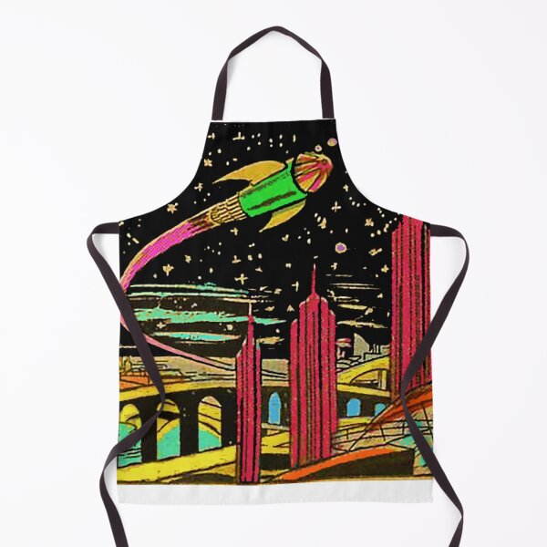 Item preview, Moonbase, Sky City, Outer Space, Rocketship, Sci-Fi, Science Fiction, Space City, Adromeda, Cartoon Space Base, Vintage Comics designed and sold by Nostrathomas66.