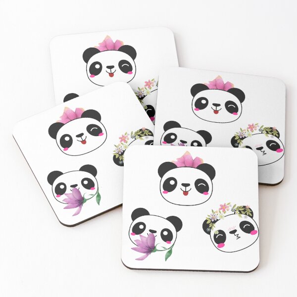 Item preview, Panda and flowers designed and sold by Sanaa95-21BK.