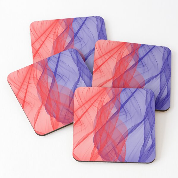 Item preview, Red and Blue Flowing Abstract Design designed and sold by beccaveedesigns.
