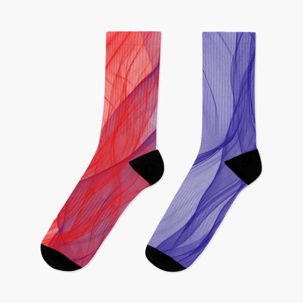 Item preview, Red and Blue Flowing Abstract Design designed and sold by beccaveedesigns.