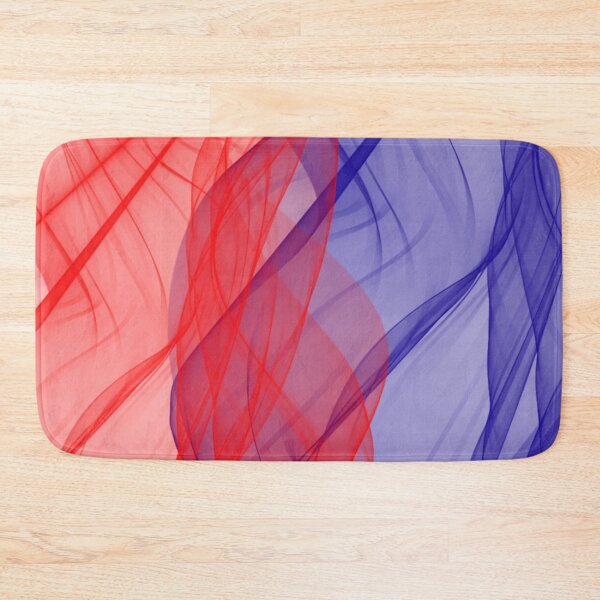 Item preview, Red and Blue Flowing Abstract Design designed and sold by beccaveedesigns.