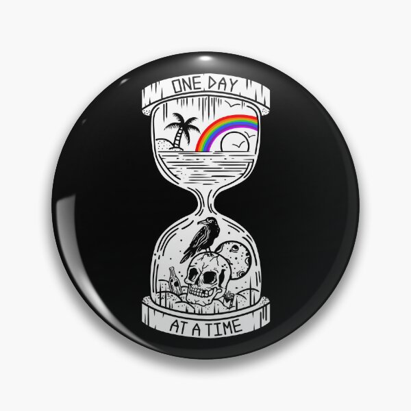 Item preview, One Day At A Time AA NA Recovery Hourglass  designed and sold by AmendApparel.