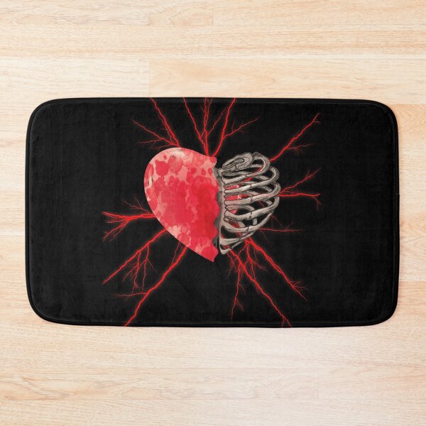 Item preview, Blood skeleton rib heart, Broken, heart, watercolor design, heart disease awareness designed and sold by Collagedream.