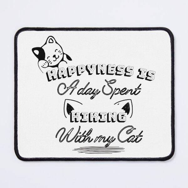 Item preview, Happiness Is A Day Spent Hiking With My Cat- Cat lover designed and sold by SheetalMourya.
