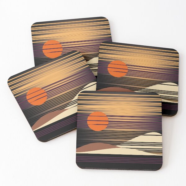 Item preview, Sun setting over the dunes designed and sold by grafikestelle.