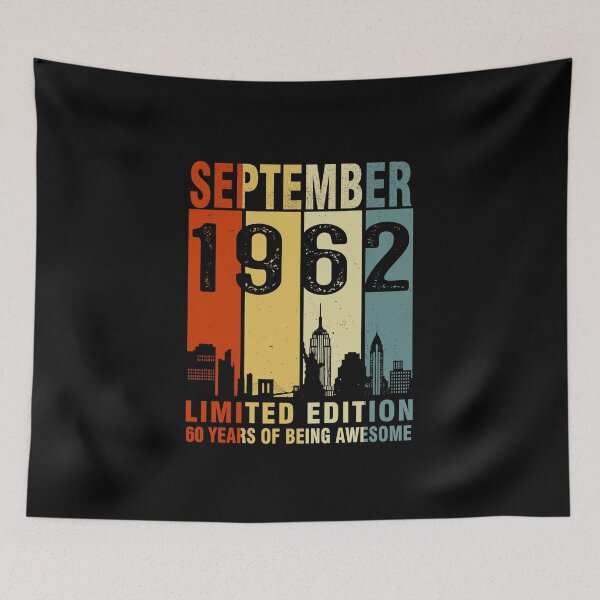 Item preview, September 1962 Limited Edition 60 Years Of Being Awesome Vintage designed and sold by AraJordeStore.