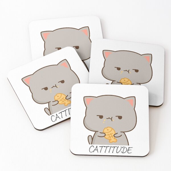 Item preview, cat titude funny designed and sold by saja salah.