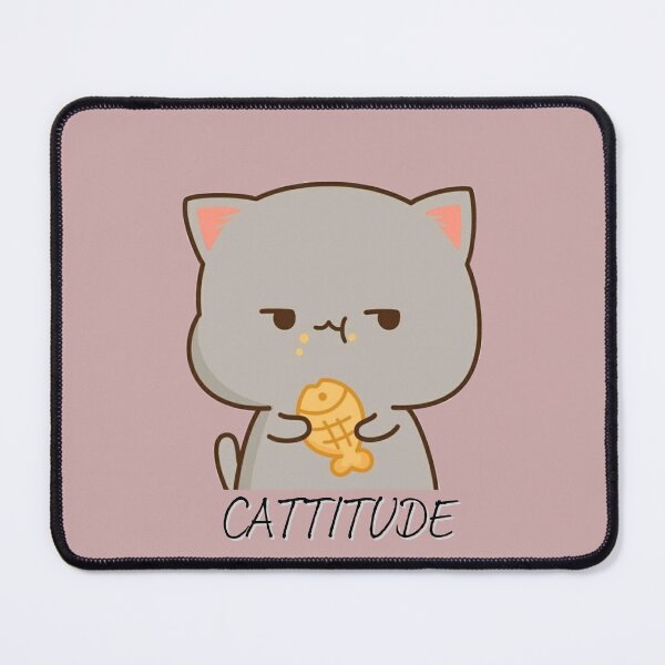 Item preview, cat titude funny designed and sold by saja salah.