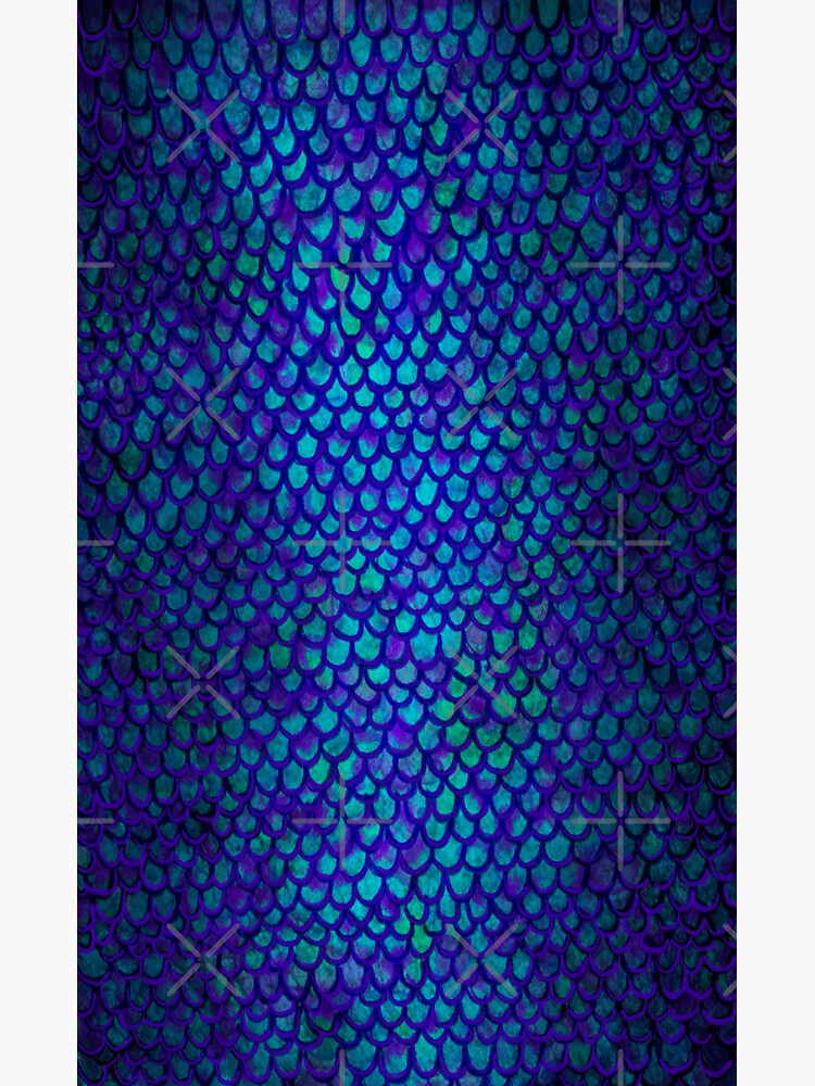 Thumbnail 3 of 3, Sticker, Sea Monster Dragon Lizard Scales designed and sold by tinaschofield.