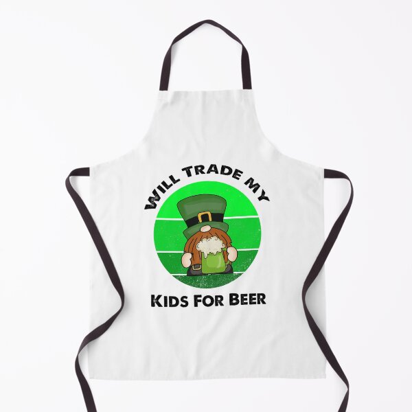 Item preview, Will Trade Kids For Beer, Funny Irish Gnome Saying designed and sold by SportyDogShop.