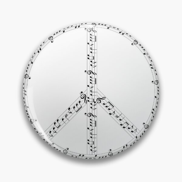 Item preview, Peace sign with Music Notes designed and sold by Scopestor.