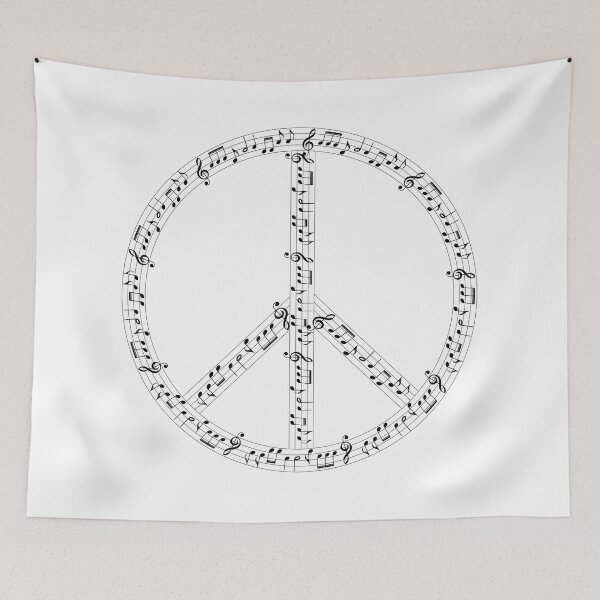 Item preview, Peace sign with Music Notes designed and sold by Scopestor.