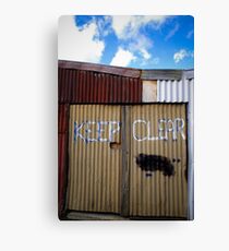 Keep Clear Canvas Print