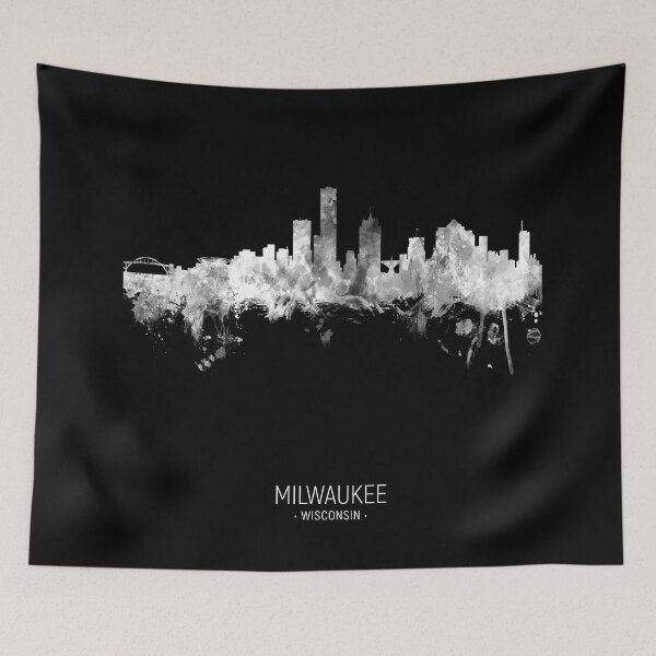 Aperçu de l'œuvre Milwaukee Wisconsin Skyline créée et vendue par ArtPrints.