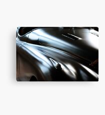 Vintage classic elegant black car hood Canvas Print