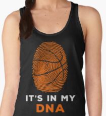 Basketball Is In My DNA Fingerprint Shirt, Hoodie, Coffee Mug Cup for Team, Player, Coach - Gift for Mom, Dad, Mother's Day, Father's Day Women's Tank Top