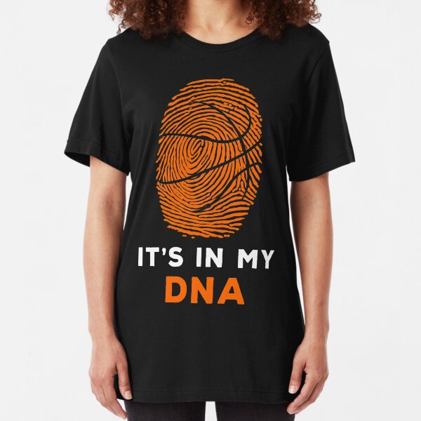 Basketball Is In My DNA Fingerprint Shirt, Hoodie, Coffee Mug Cup for Team, Player, Coach - Gift for Mom, Dad, Mother's Day, Father's Day Slim Fit T-Shirt