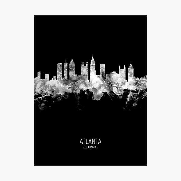 Ann Arbor Tees Atlanta, GA City Skyline - ATL Hot'Lanta Atlanta Braves Falcons T-Shirt