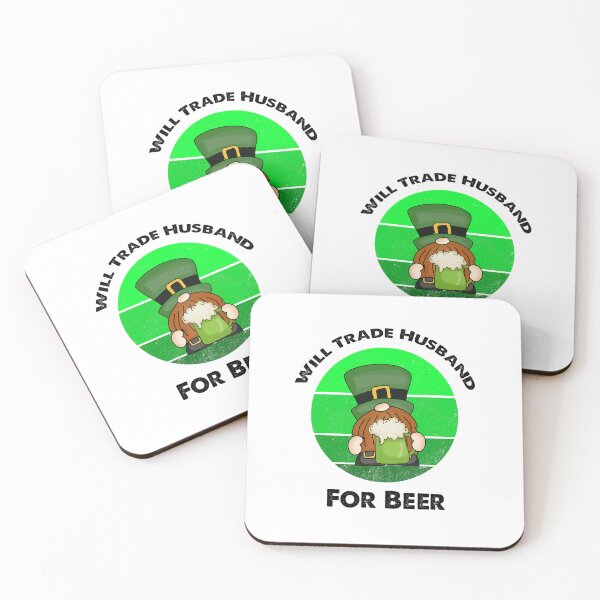 Item preview, Will Trade Husband For Beer, Funny Irish Gnome Saying designed and sold by SportyDogShop.