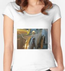 Vintage car detail with wheels Women's Fitted Scoop T-Shirt