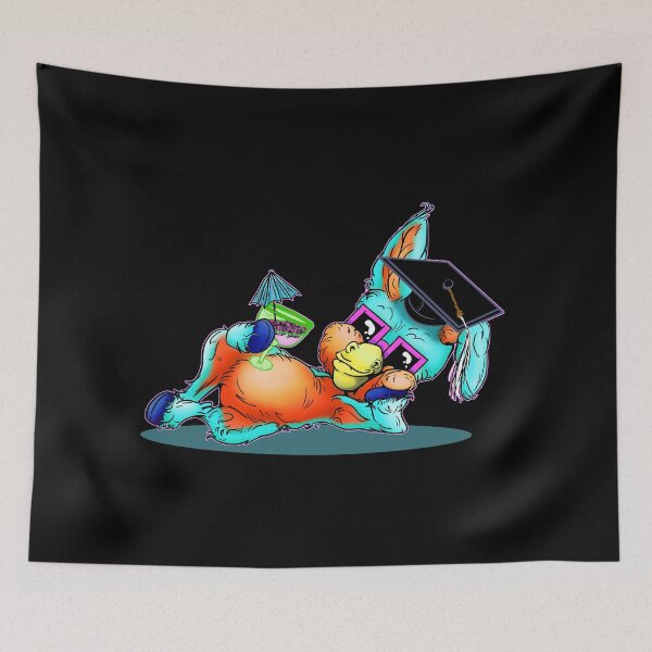 Item preview, Graduation Party Animal Donkey Cartoon - blue designed and sold by iduzarts.