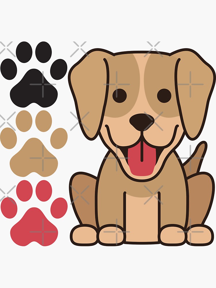unique-dog-footprint-foot-step-sticker-by-abramstudio-redbubble