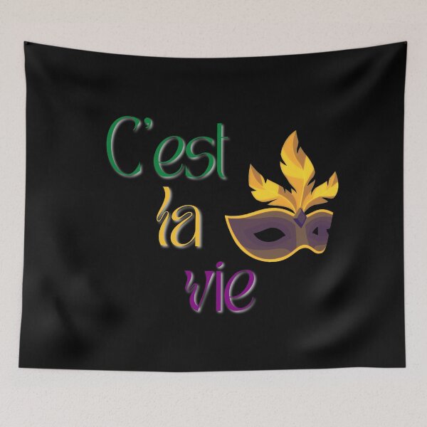 Item preview, máscara de carnaval c'est la vie designed and sold by MGuyerArt.
