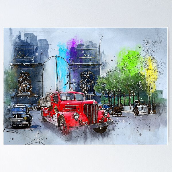 Fire Truck Posters for Sale
