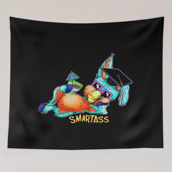 Item preview, Graduation Party Animal Donkey Cartoon - Smartass - Blue designed and sold by iduzarts.
