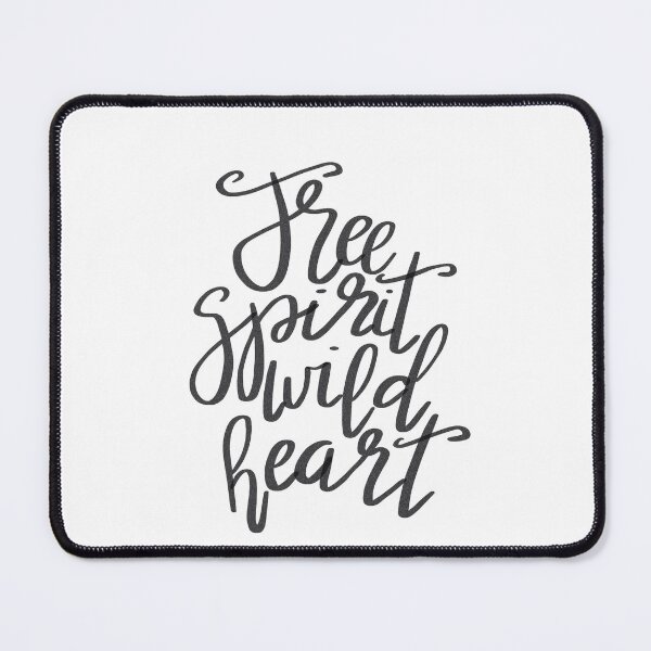 Item preview, Free spirit wild heart calligraphy quote designed and sold by ManifestoDesign.
