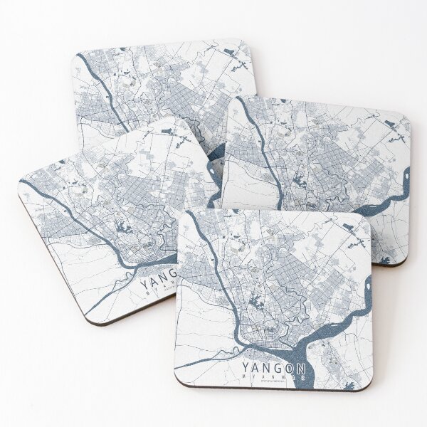 Item preview, Yangon City Map of Myanmar - Coastal designed and sold by deMAP.