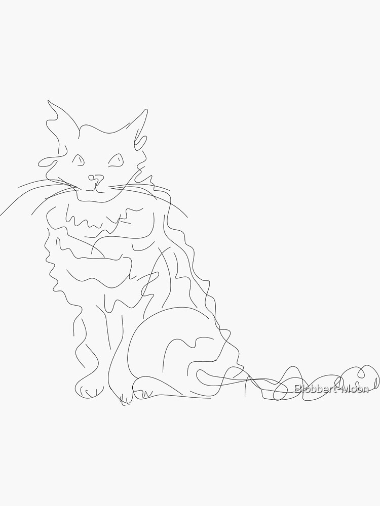 "Victorian Cat" Sticker by BlobbertMoon Redbubble