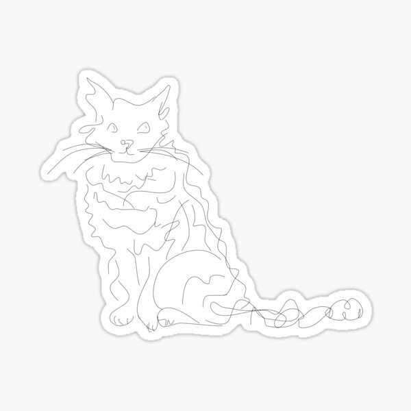 "Victorian Cat" Sticker by BlobbertMoon Redbubble