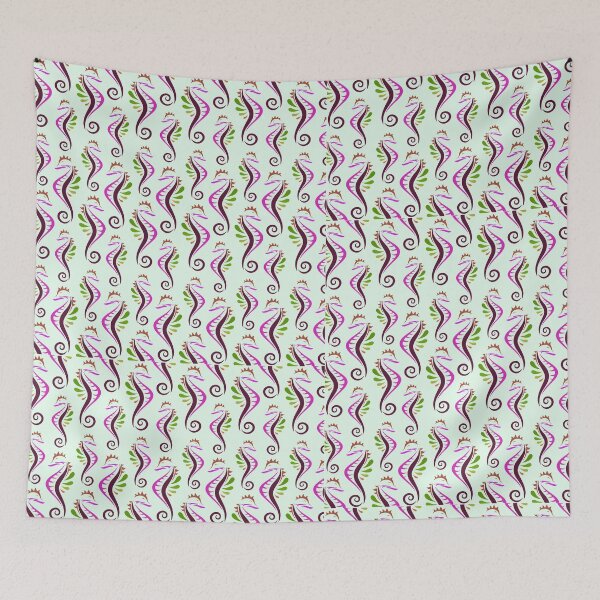 Item preview, Sea Horses Seamless Pattern designed and sold by Queen1120.