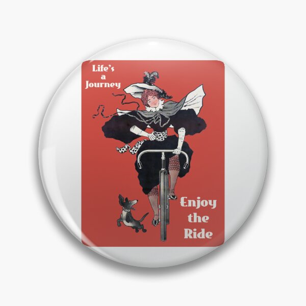 Item preview, Art Nouveau vintage poster, "Life is a journey, enjoy the ride!" designed and sold by KaterinaLog.