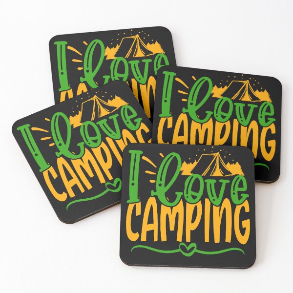 Item preview, i love camping, humorous camper gift designed and sold by lapolonaise.