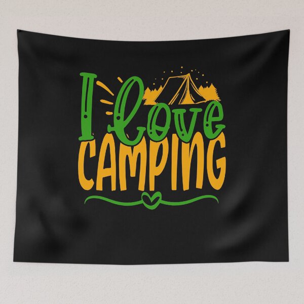 Item preview, i love camping, humorous camper gift designed and sold by lapolonaise.