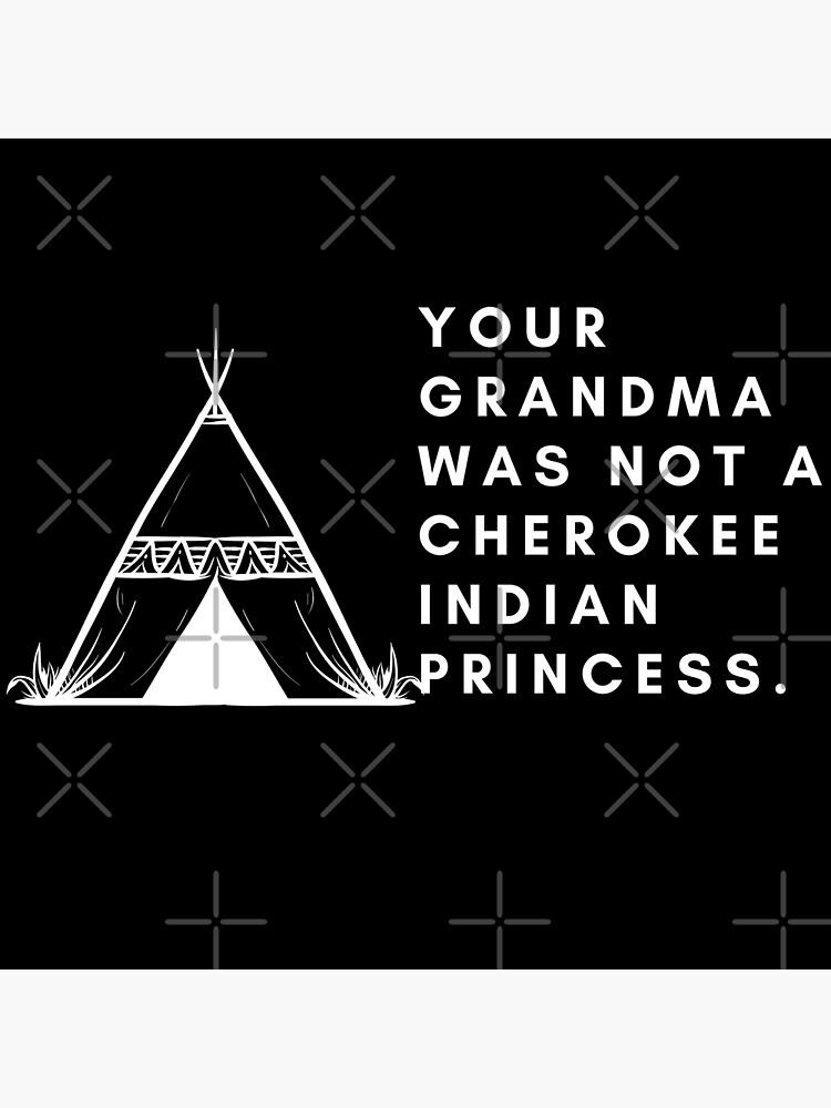 your-grandma-was-not-a-cherokee-indian-princess-poster-for-sale-by