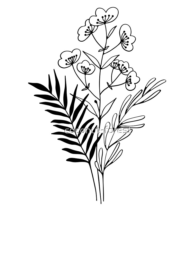 Delicate Wildflowers Temporary Tattoo  EasyTatt