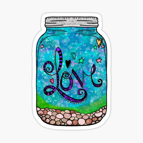 Love Terrarium Jar Sticker