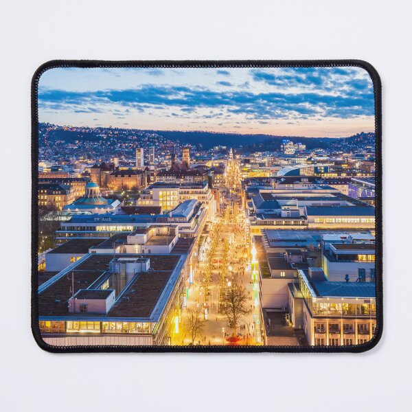 Item preview, Downtown Stuttgart at dusk designed and sold by dieterich.