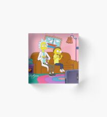 Yellow Rick Living Room Acrylic Block