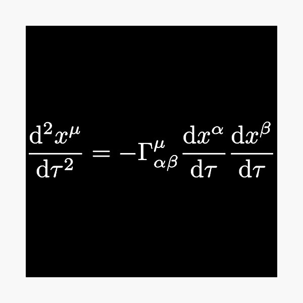 Item preview, Geodesic equation, differential geometry and structure of spacetime dark version designed and sold by NoetherSym.