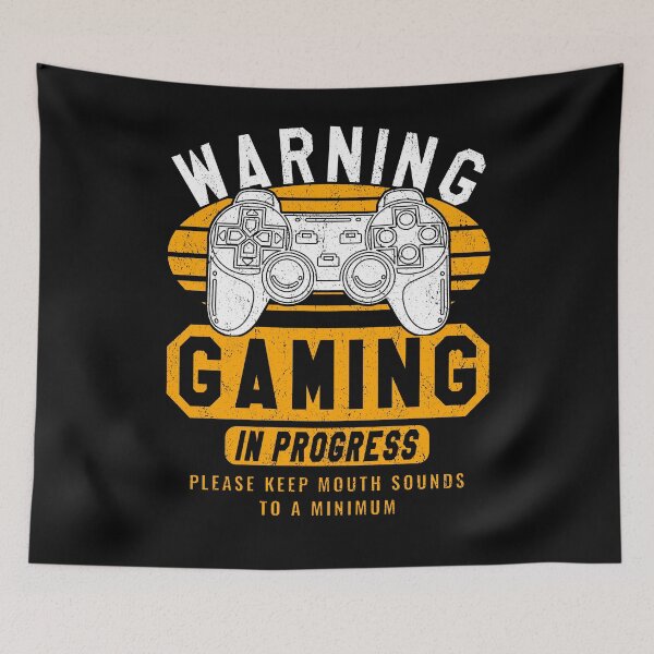 Item preview, Warning gaming in progress designed and sold by VictorL Designs.
